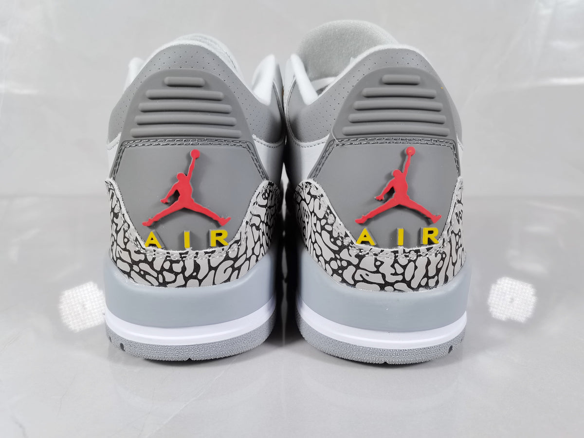 Jordan Air Jordan 3 Retro White Grey Orange Sneakers