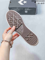 Converse All Star Lift High-Top Sneakers in Cream with Star Embroidery