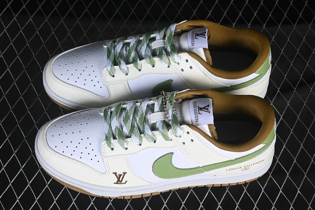 Nike SB Dunk Low White Green Brown Sneakers