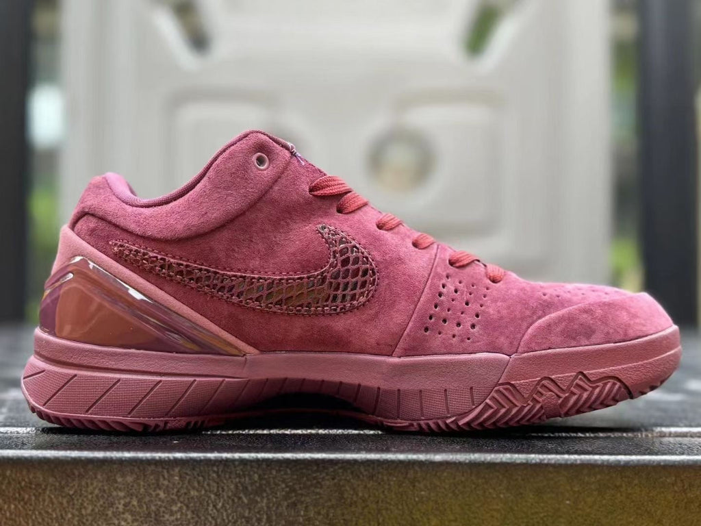 Nike Kobe 4 Low-Top Sneakers Burgundy Snake Print
