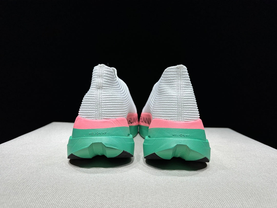 On Cloudboom Strike LS Running Shoes, White Pink Green