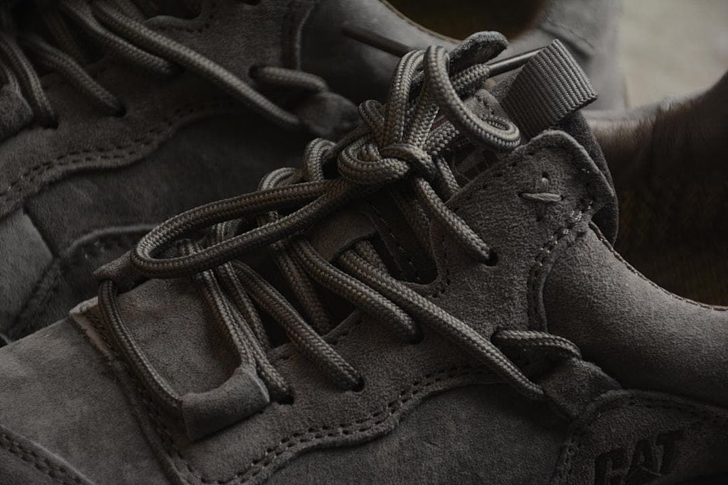CAT Tramp Hike Low Gray Suede Sneakers