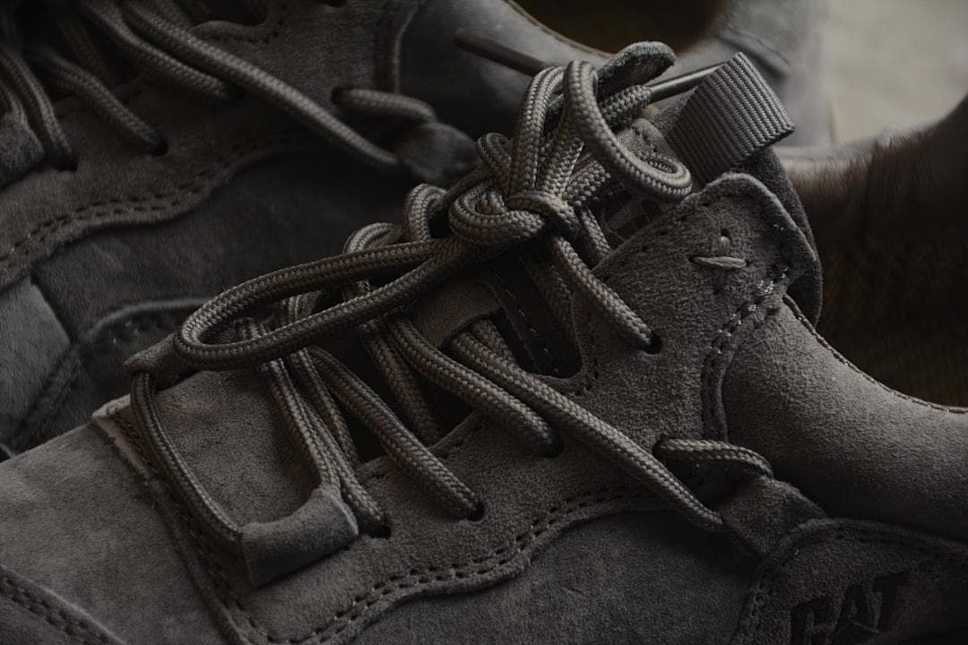 CAT Tramp Hike Low Gray Suede Sneakers