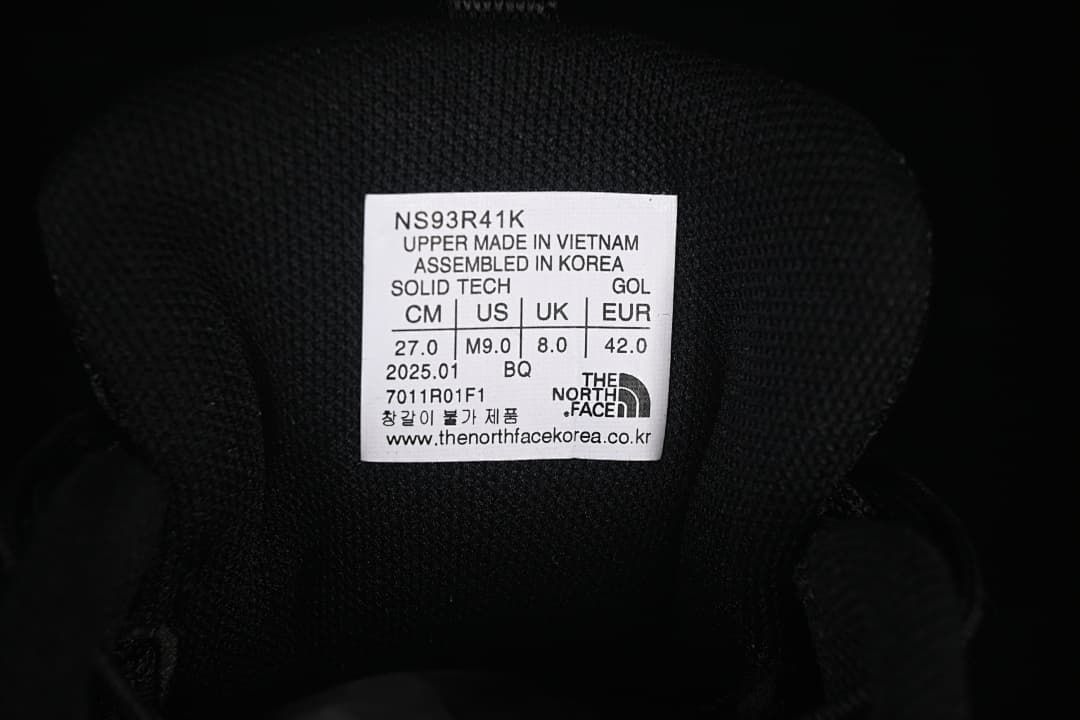 The North Face NS93R41K Black and Silver Trail Sneakers