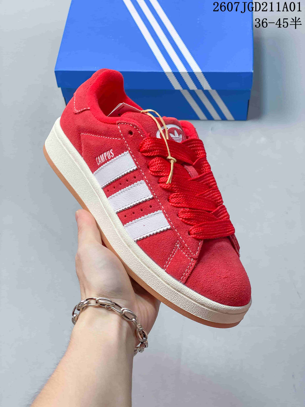 Adidas Campus 00s Red Suede Low-Top Sneakers