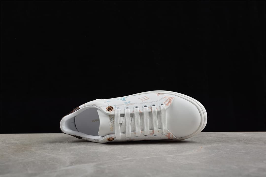 Louis Vuitton Time Out Low Top Platform Sneaker, White Multicolor