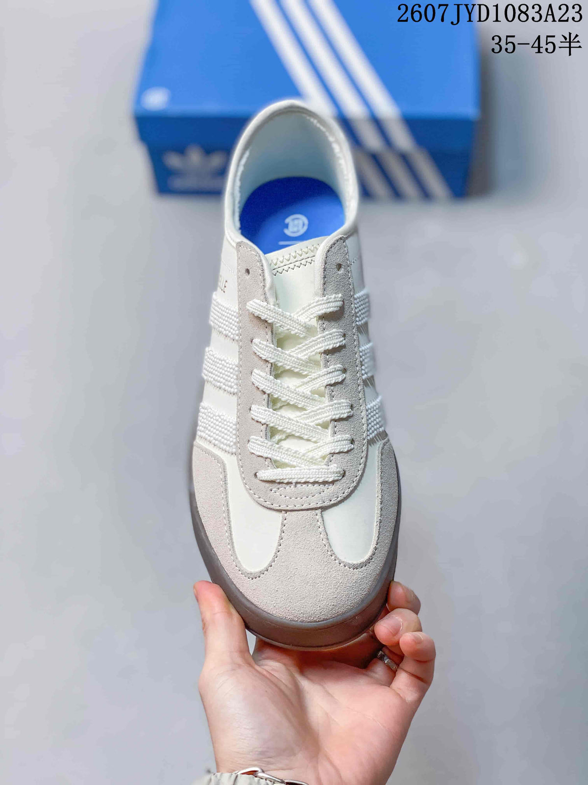Adidas Gazelle Sneakers White and Gray Casual Shoes