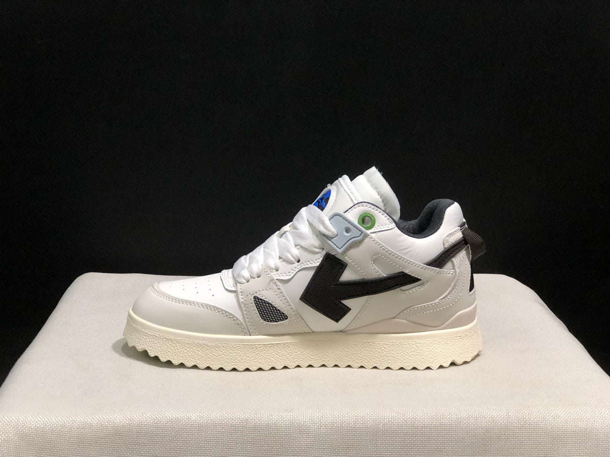 Off-White White Sneakers with Black Arrow Detail