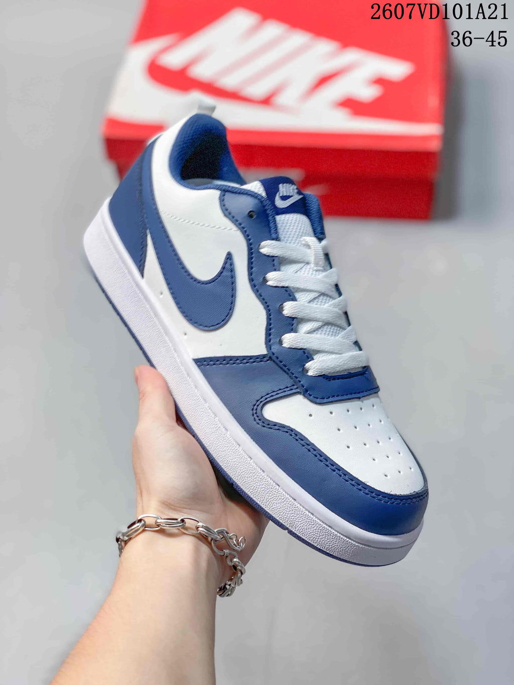 Nike Court Borough Mid BG Blue White Sneakers 2607VD101A21