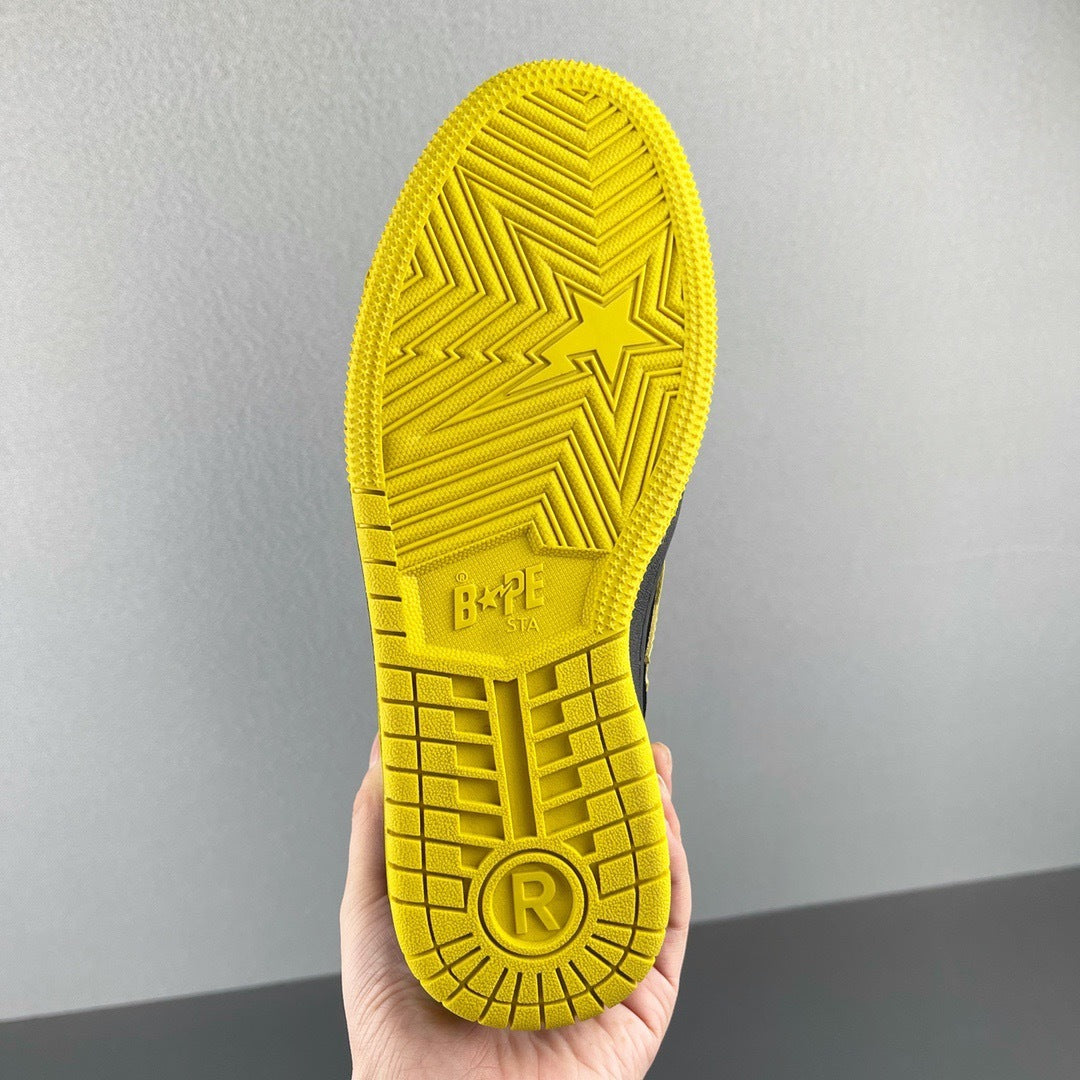 A Bathing Ape SK8 Sta Sneakers Black Yellow