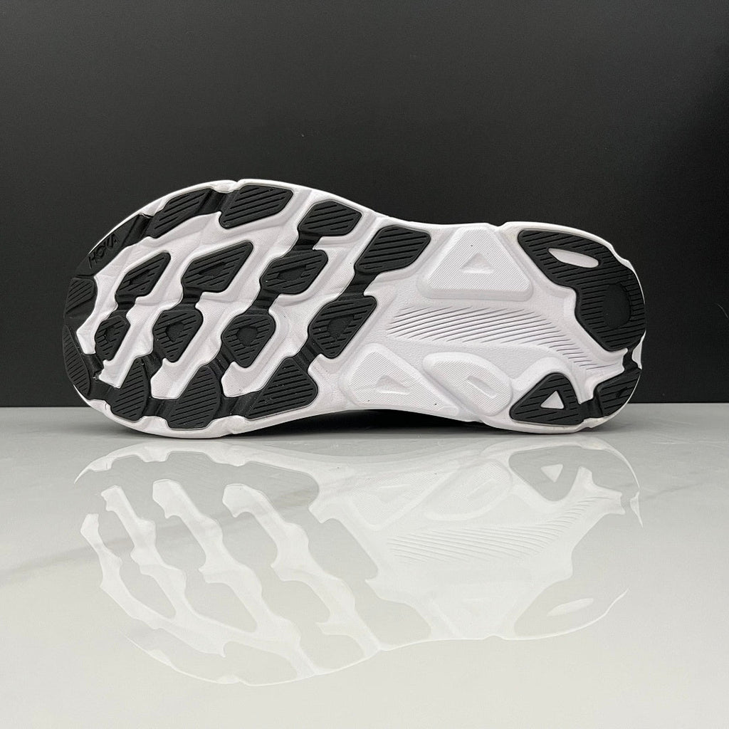 HOKA Clifton 9 Black and White Running Shoes