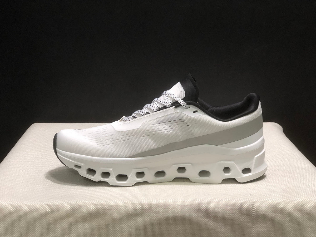 On Cloudmonster 1 All-White Running Sneakers