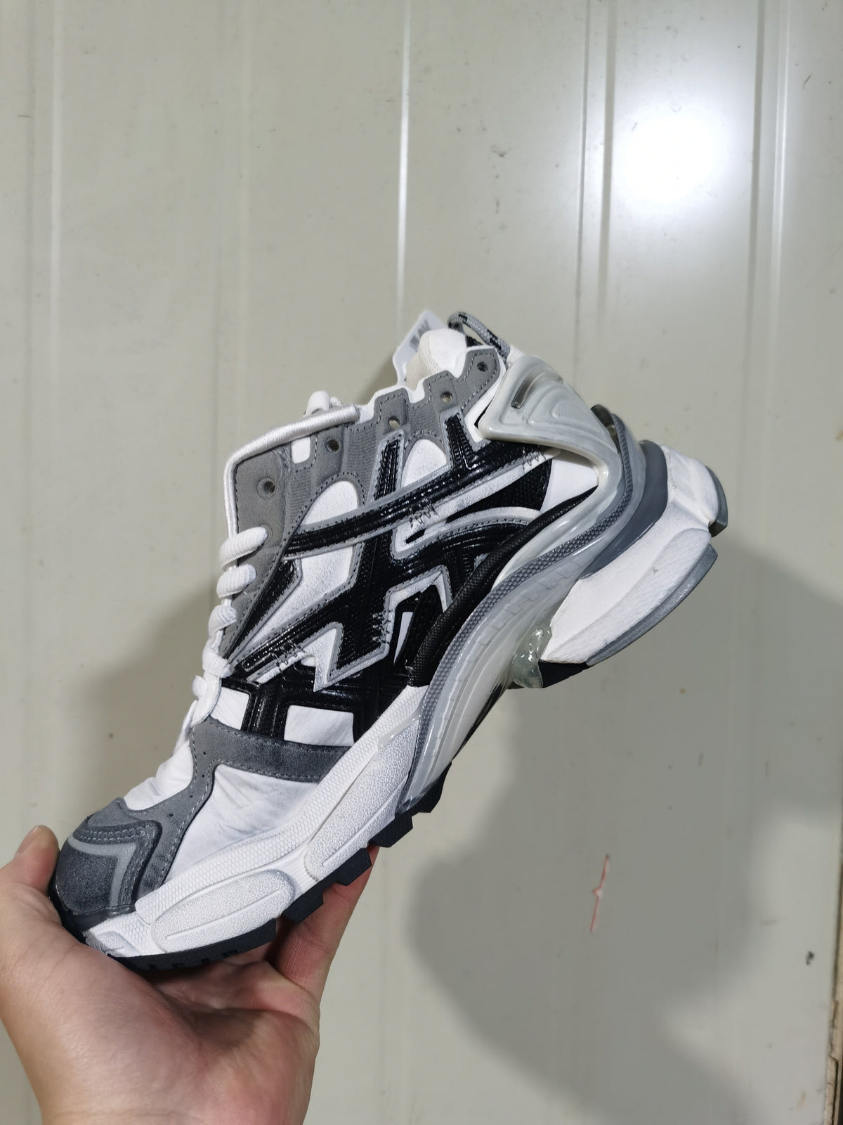Balenciaga Runner Sneakers Black and White 677402 W3RB5 9012