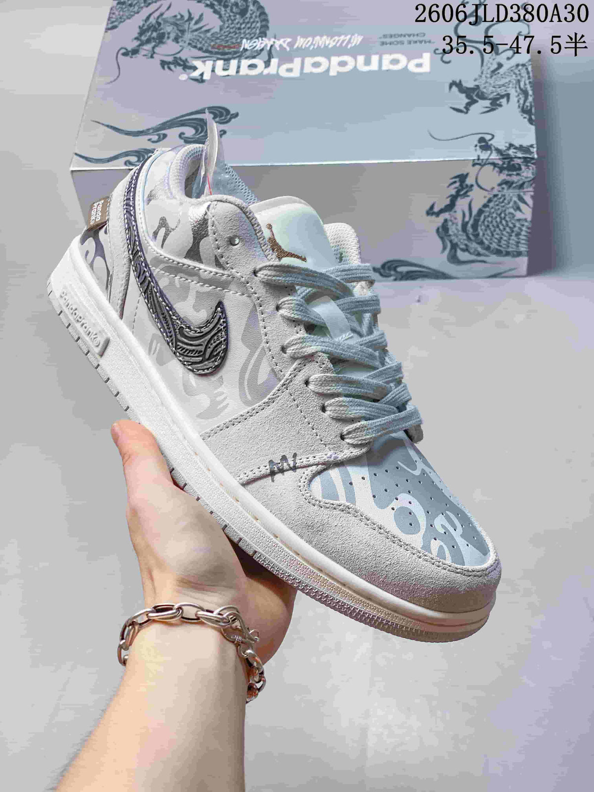 Air Jordan 1 Low Panda Prank Graphic Sneakers