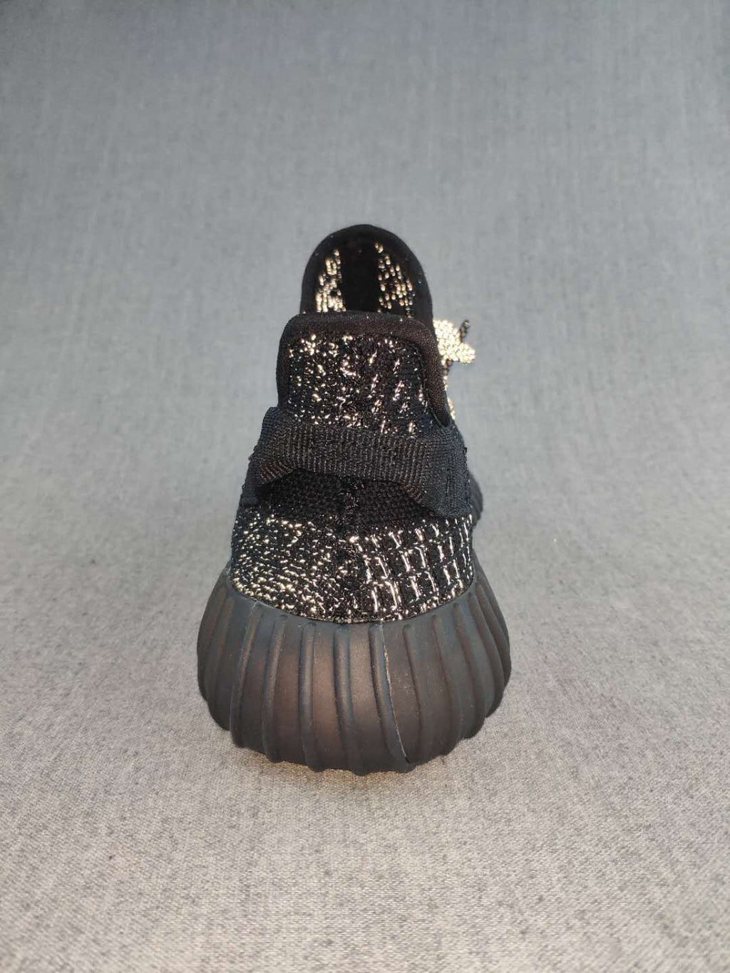 Yeezy 350 V2 Knit Sneakers in Black and Cream