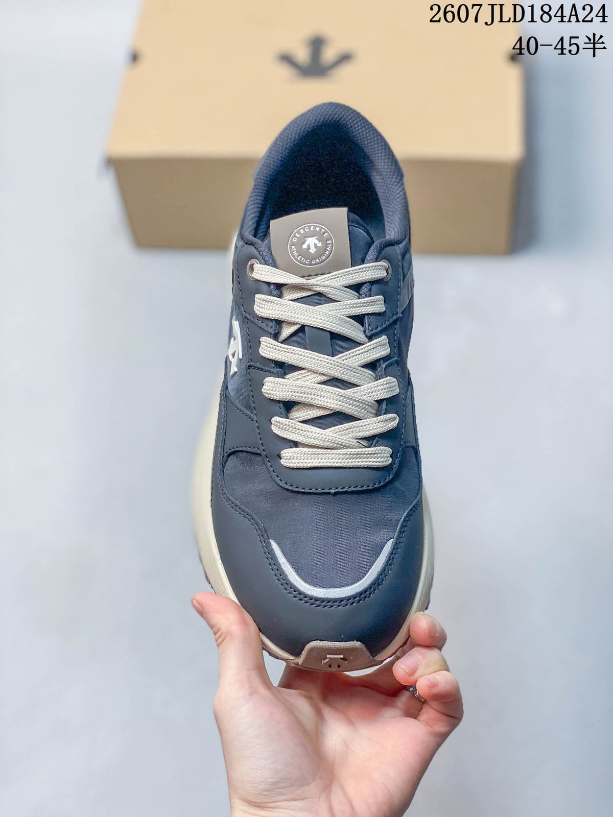 DESCENTE Chron Retro Casual Sneakers Navy Cream 712840YWT