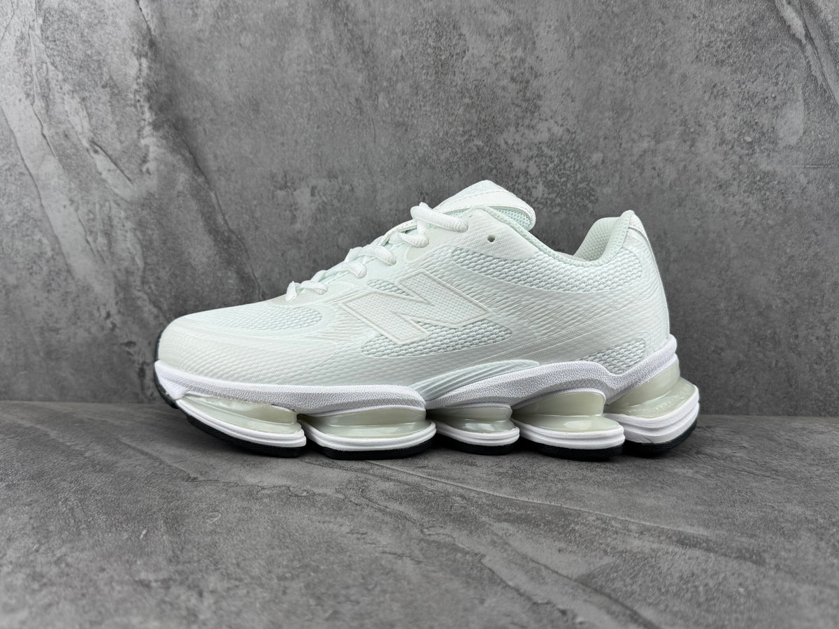 New Balance White Sneakers with Segmented Sole
