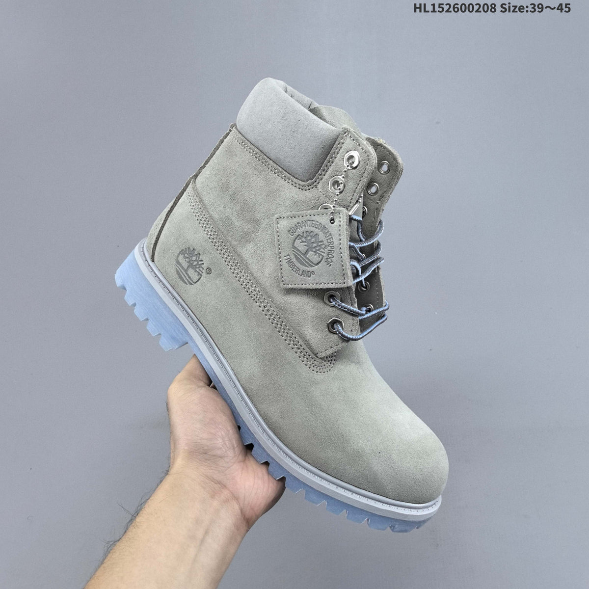 Timberland High-Top Lace-Up Boots in Grey