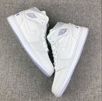 Air Jordan 1 Mid White Sneakers with Translucent Outsole
