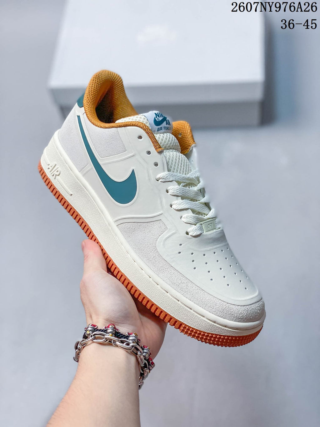 Nike Air Force 1 ’07 LV8 Low-Top Sneakers White Teal RJ1988-007