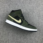 Air Jordan 1 Mid Sneakers Olive Green BQ6472-030
