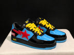 BAPE Bape Sta Low-Top Sneakers Black Blue Red