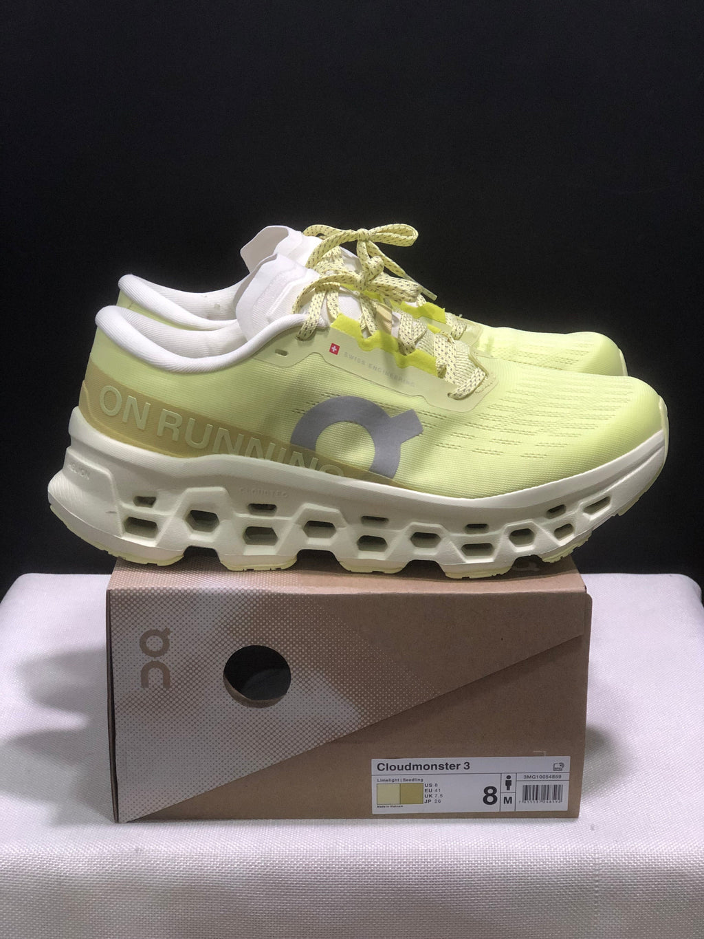 On Cloudmonster 3 Running Sneakers Light Yellow White