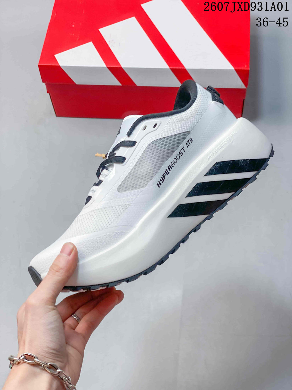 adidas Hyperboost ATR Trail Sneakers White Black