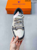 Jordan Air Jordan 1 Low Style Sneakers, Monogram Denim