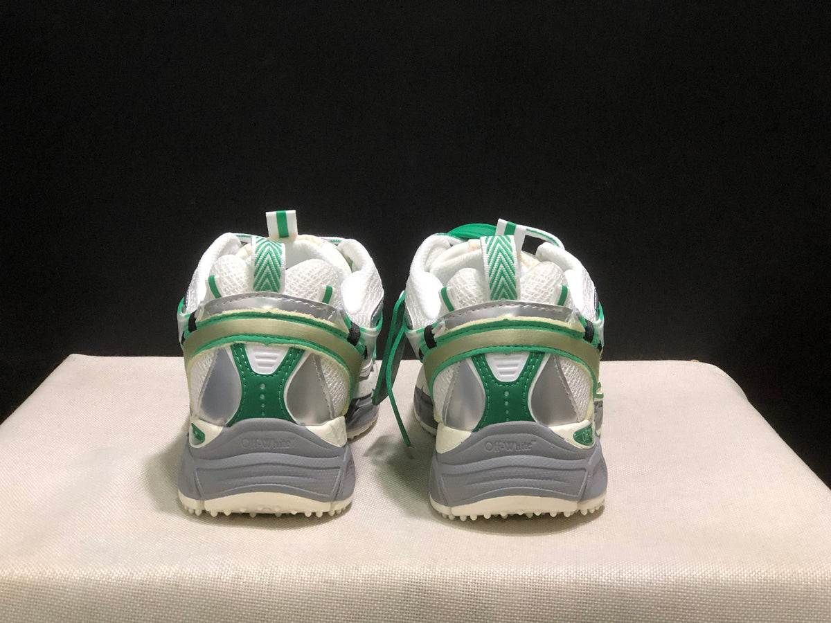 OFF-WHITE Be Right Back Sneakers White Silver Green