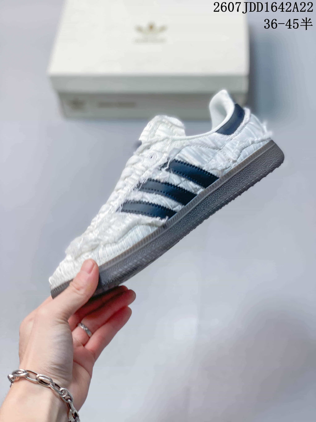 adidas Originals x Caroline Samba OG White Navy Sneakers