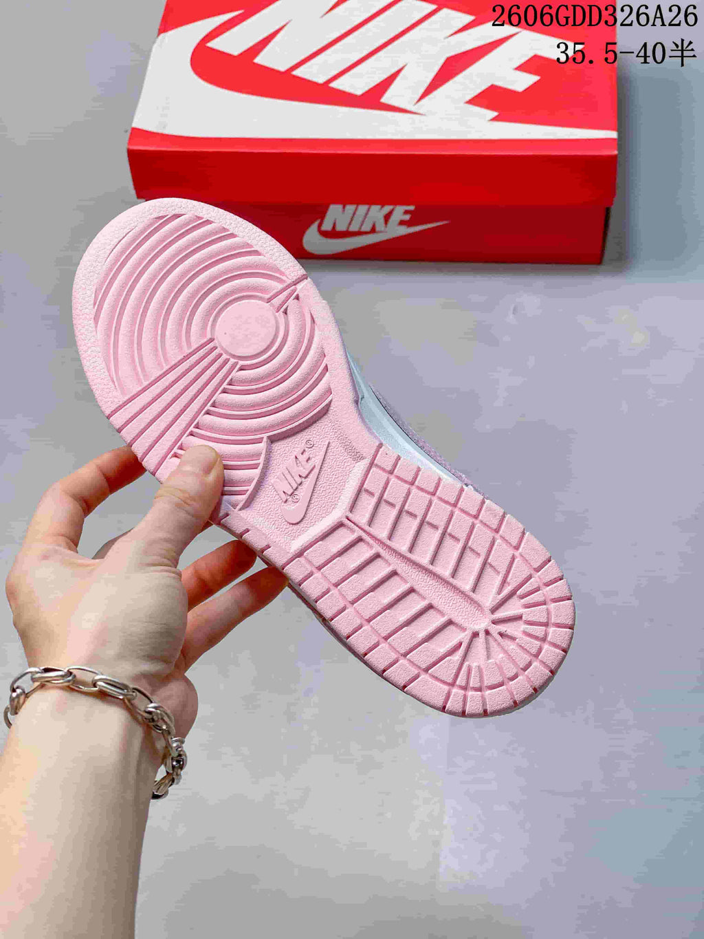 Nike SB Dunk Low Sneakers White Blue Pink IB3484-001