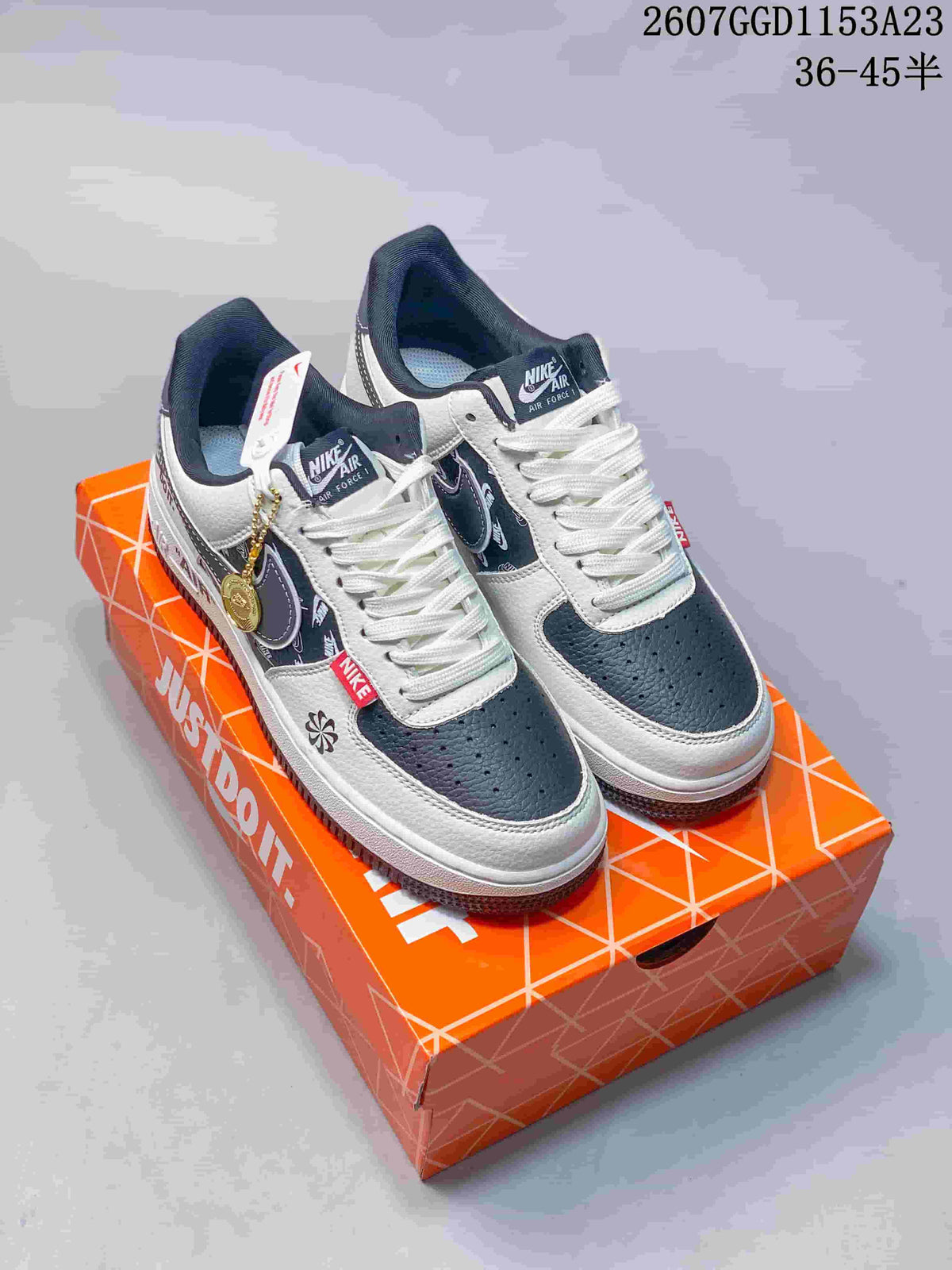 Nike Air Force 1 '07 Low White Navy Sneakers 2607GGD1153A23