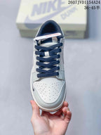 Nike SB Dunk Low Three-Swoosh Sneakers White Navy NK5639-323
