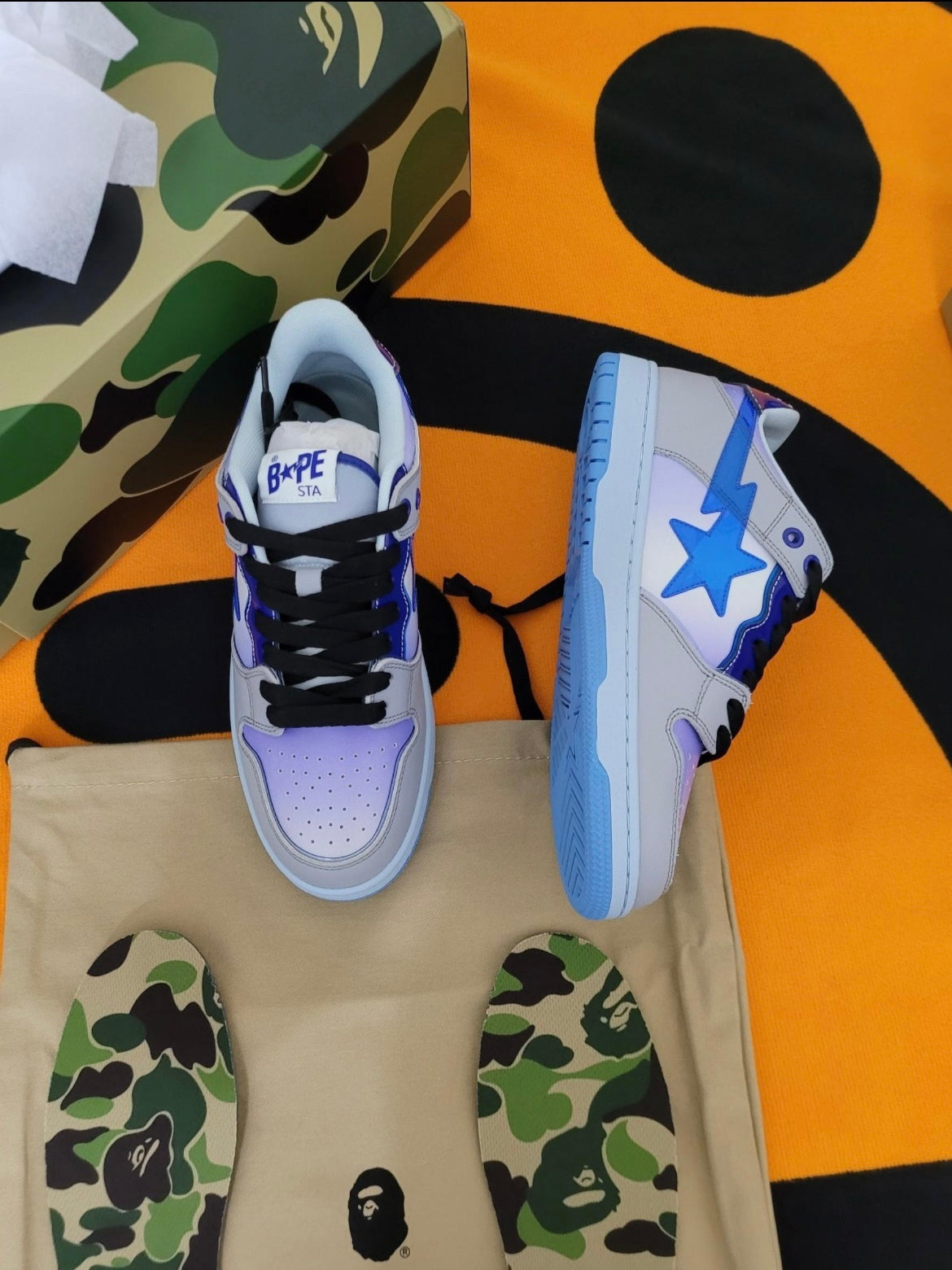 A BATHING APE BAPE SK8 STA Blue Gradient Sneakers W291002