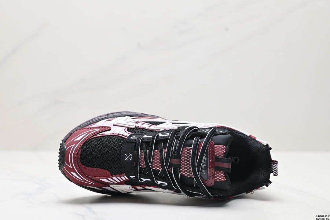 Off-White Be Right Back Sneakers Burgundy Black White