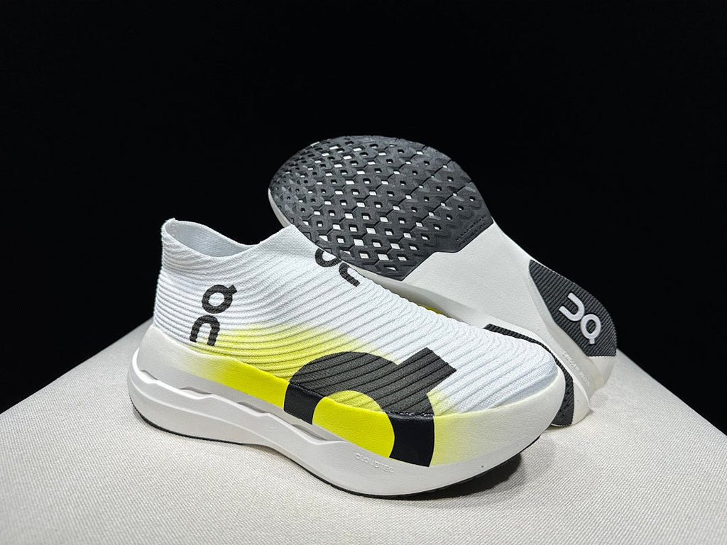 On Cloudboom Strike LS Running Shoes White Lime