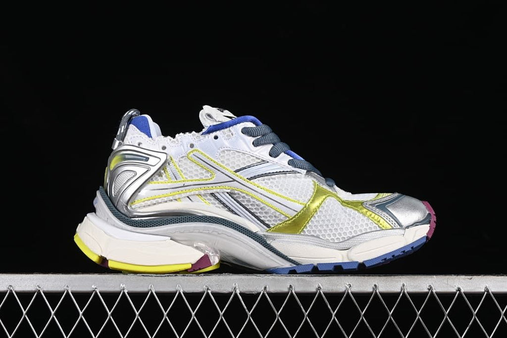Balenciaga Runner 7.0 Sneakers in White, Blue and Yellow