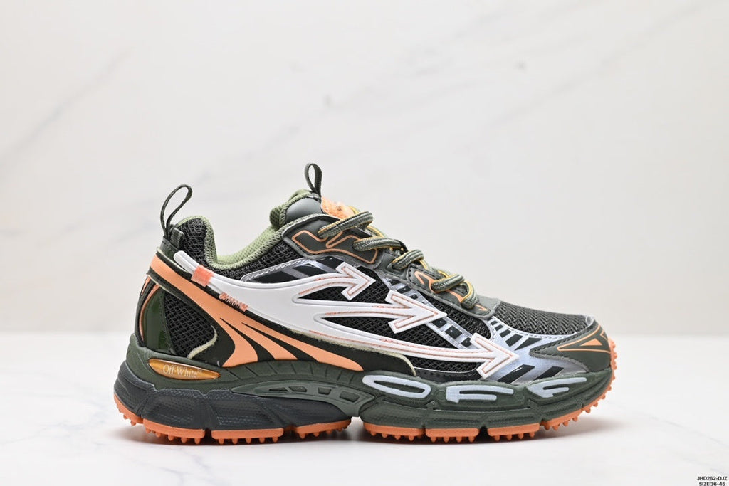 OFF-WHITE Be Right Back Chunky Sneakers Dark Green