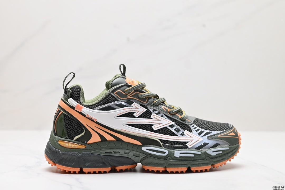 OFF-WHITE Be Right Back Chunky Sneakers Dark Green