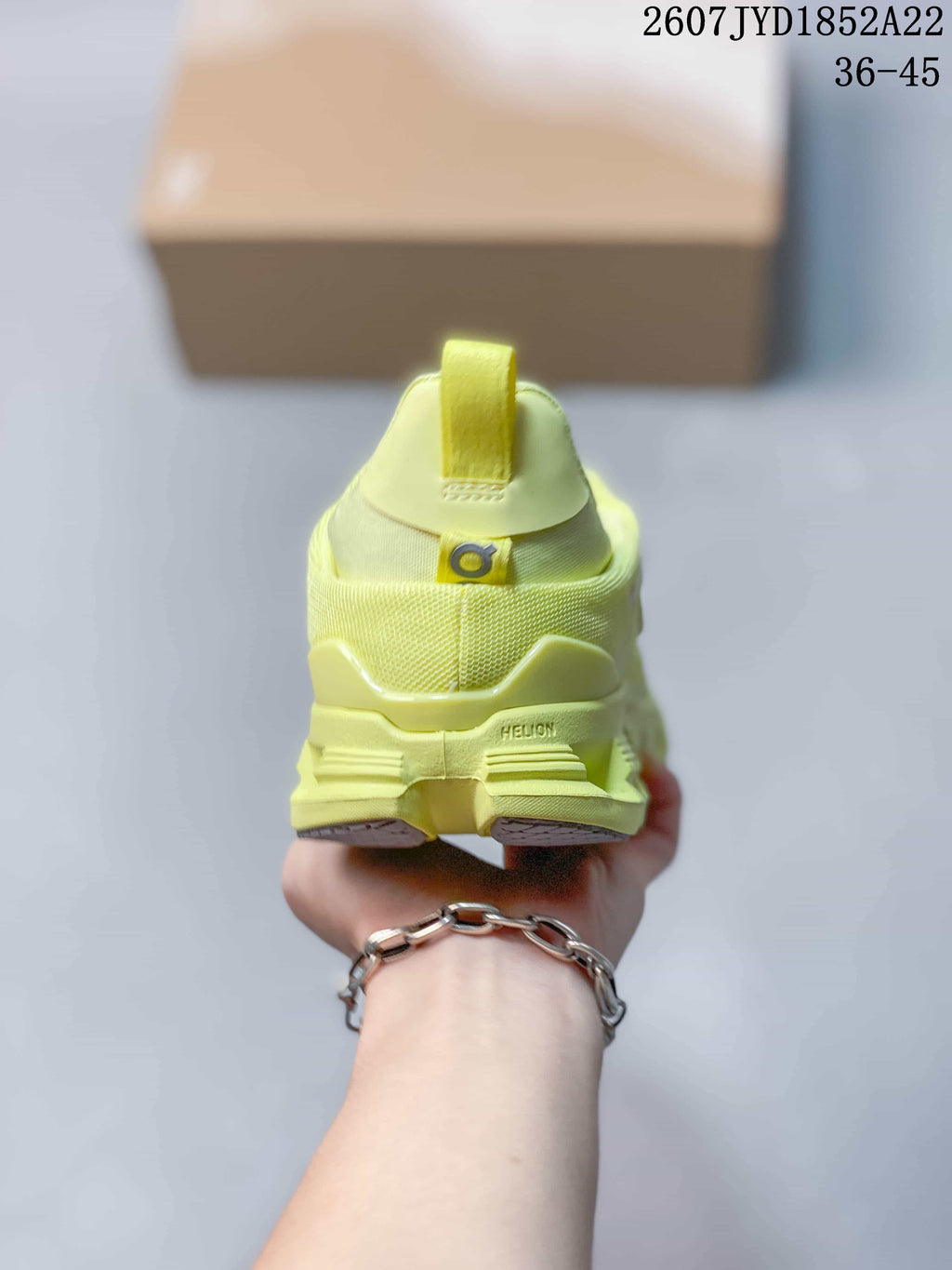On Cloud X 4 Sneakers Lime Yellow Style 2607 JYD1852A22