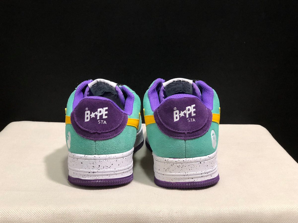 Bape Sta Low-Top Sneakers Mint Green Purple Yellow