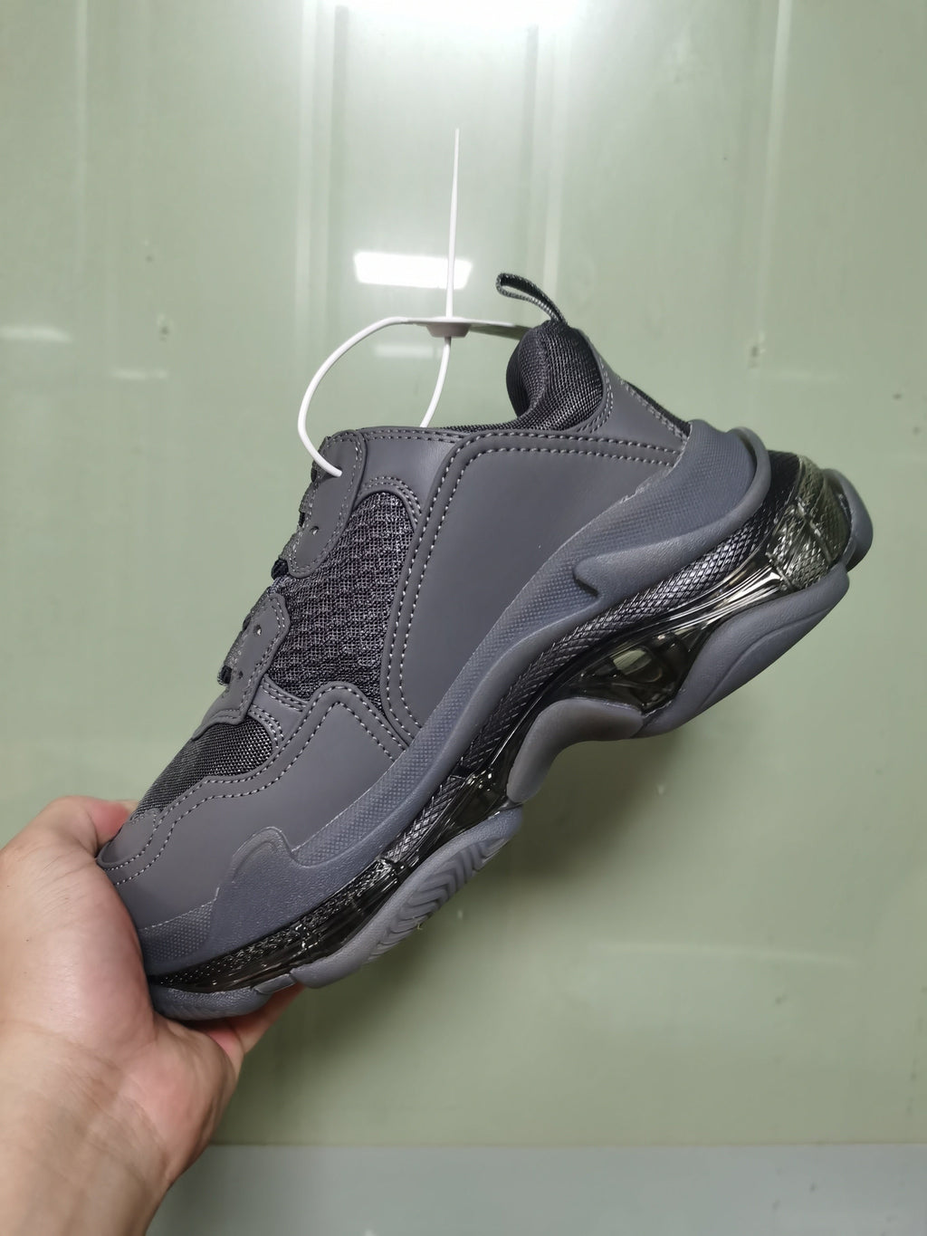 Balenciaga Triple S Clear Sole Sneakers Dark Grey 1801