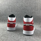 Air Jordan 1 Mid White Red Sneakers 554724-116