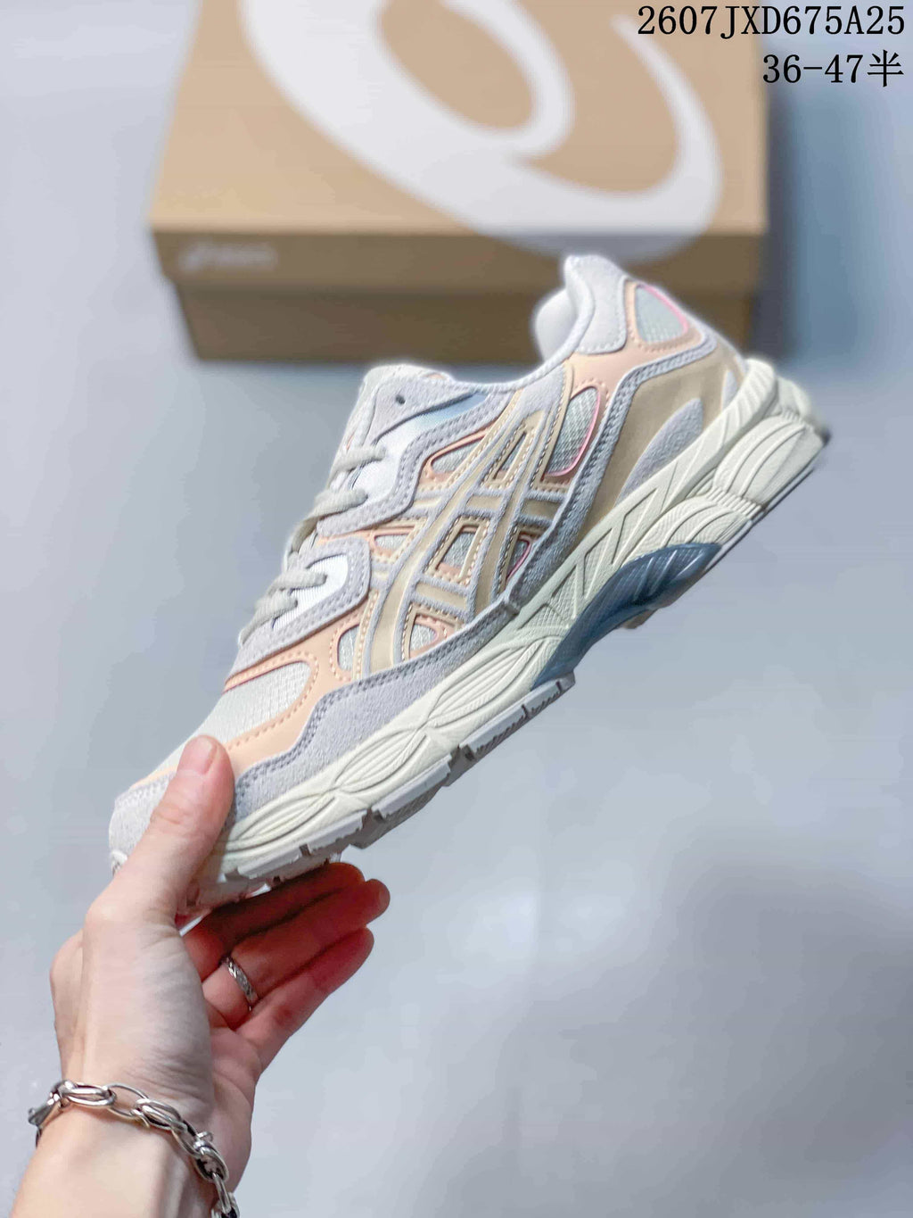 ASICS GEL-NYC Sneakers White Grey Peach 2607JXD675A25