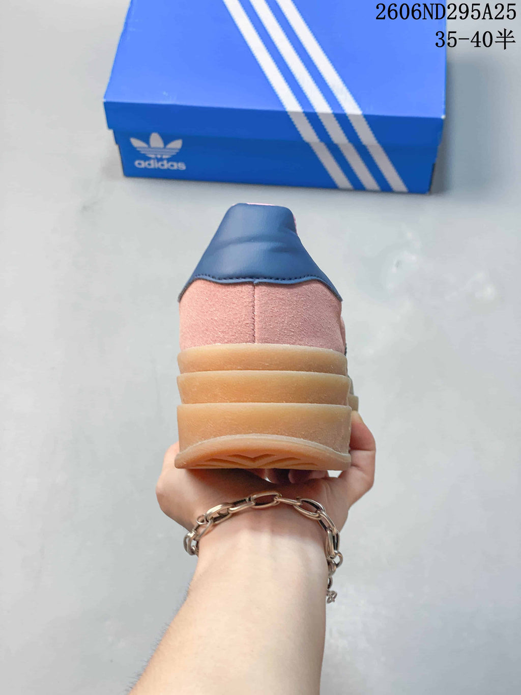 adidas Gazelle Bold W Sneakers Pink Navy Gum Sole
