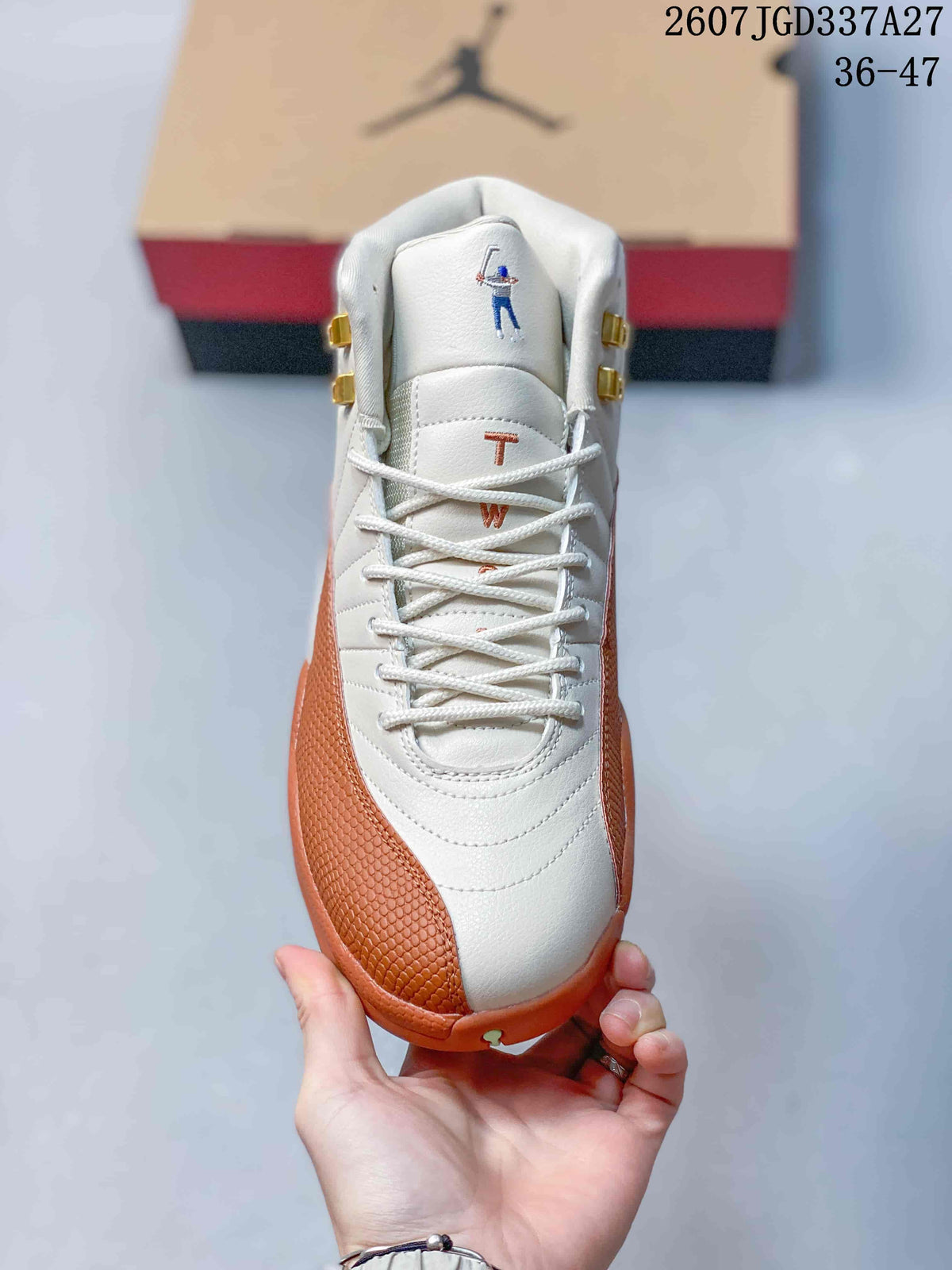 Nike Air Jordan 12 Sneakers White Orange CT8013-116