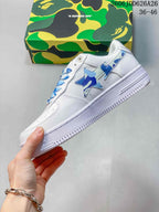 A Bathing Ape STA Low-Top Sneakers White Blue