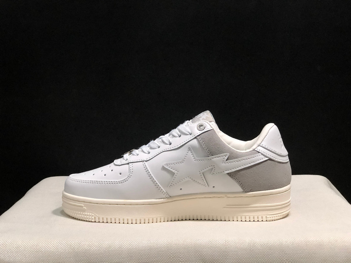 BAPE Sta Low-Top Sneakers White Beige Gray