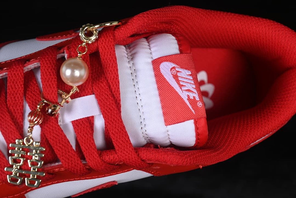 Nike Dunk Low Red and White Sneakers DD1873-116